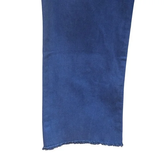 Zenana Women 1XL Blue High Rise Cropped Flare Raw Hem Jeans DMP-1847X - Picture 4 of 8